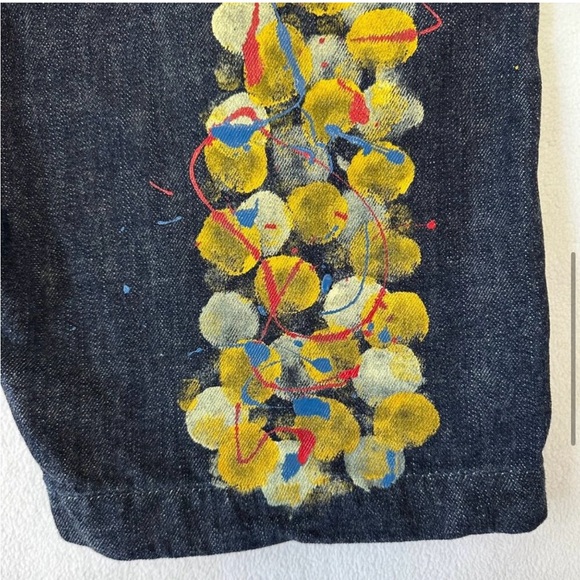 Evisu Blue Jean Shorts with Classic Denim Weave - Picture 7 of 7